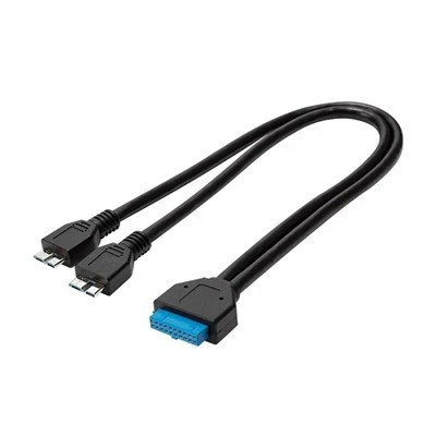 USB3.0 20 Capçalera de pins femella a 2 cables Micro-B mascle