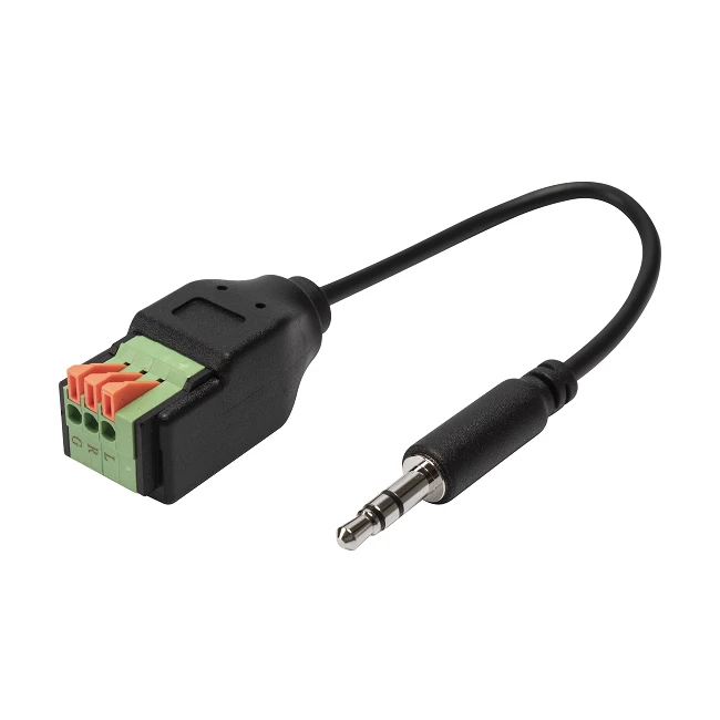 Cable adaptador de connector d'àudio estèreo de 6,35 mm 1/4 "mascle a bloc de terminals