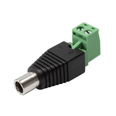 Connector DC femella a bloc de terminals de cargol AV per a l'adaptador d'alimentació