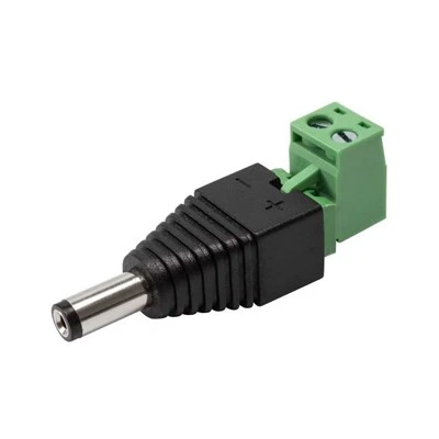 Connector de bloc de terminals de cargol DC mascle a AV per a adaptador d'alimentació