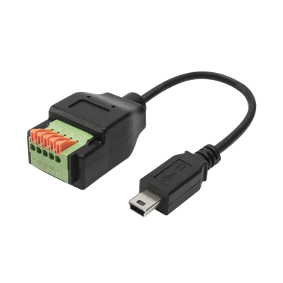 Cable USB mini de 5 pins mascle a 5 pins amb polsador