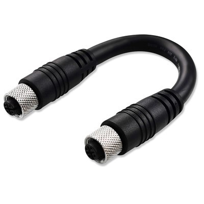 Cable d'emmotllament femella impermeable M12 codi A de 4 pins per al sistema EMU