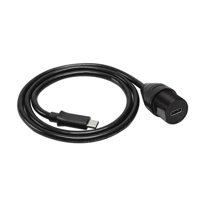 Cable d'extensió de muntatge de panell encastat USB C impermeable